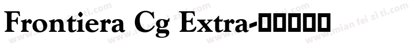 Frontiera Cg Extra字体转换